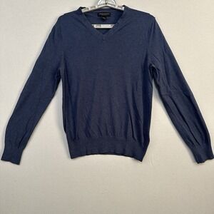 Banana Republic Luxury Blend‎ Men's Medium Silk Blend Blue Sweater V-Neck